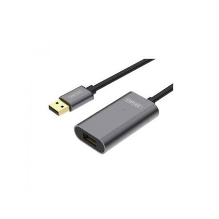 cavo unitek usb 2.0 active extension 5m, alu. [y-271]