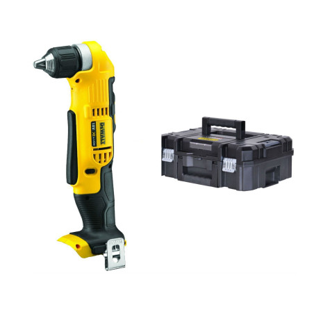 trapano ad angolo dewalt in valigetta tstak, senza batterie e caricabatterie