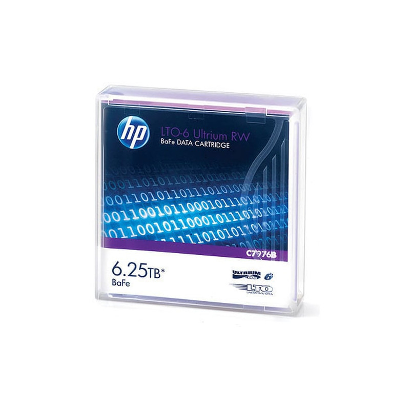 cartuccia dati hp lto-6 ultrium 6.25 tb bafe rw [c7976b]