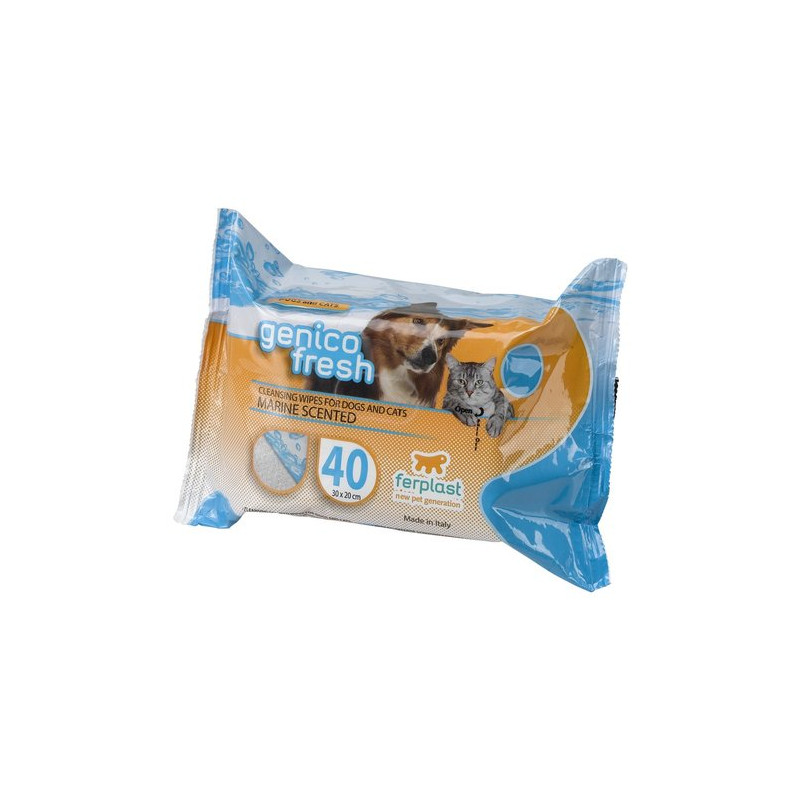 salviettine igieniche ferplast fresh marine per cani e gatti 40pz