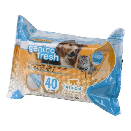 salviettine igieniche ferplast fresh marine per cani e gatti 40pz