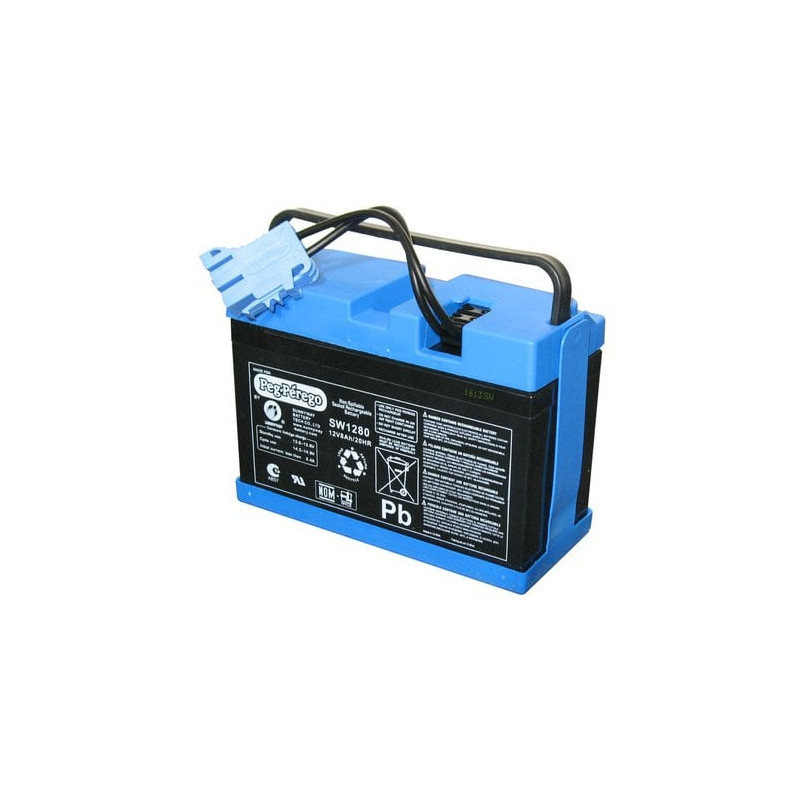 batteria peg perego 12v 8ah per autoveicoli giocattolo blu [kb0034]