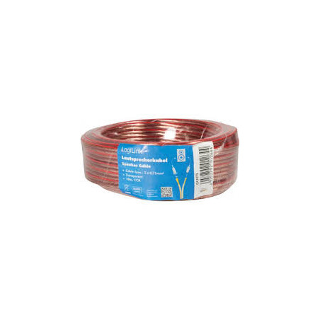 cavo altoparlante logilink, 2x 0,75 mmÂ², 50m [ca1077]