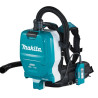 aspiratore a spalle makita con batteria 2x18v nero/blu [dvc265zxu]