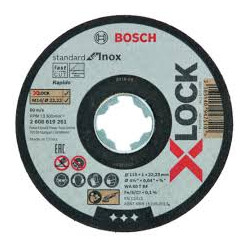 disco da taglio bosch x-lock cutting disc set inox 10x115x1mm