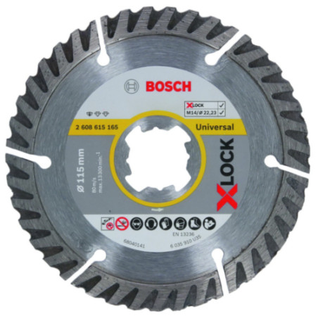 disco diamantato bosch x-lock dia-ts 115x22 23 sf. univ.