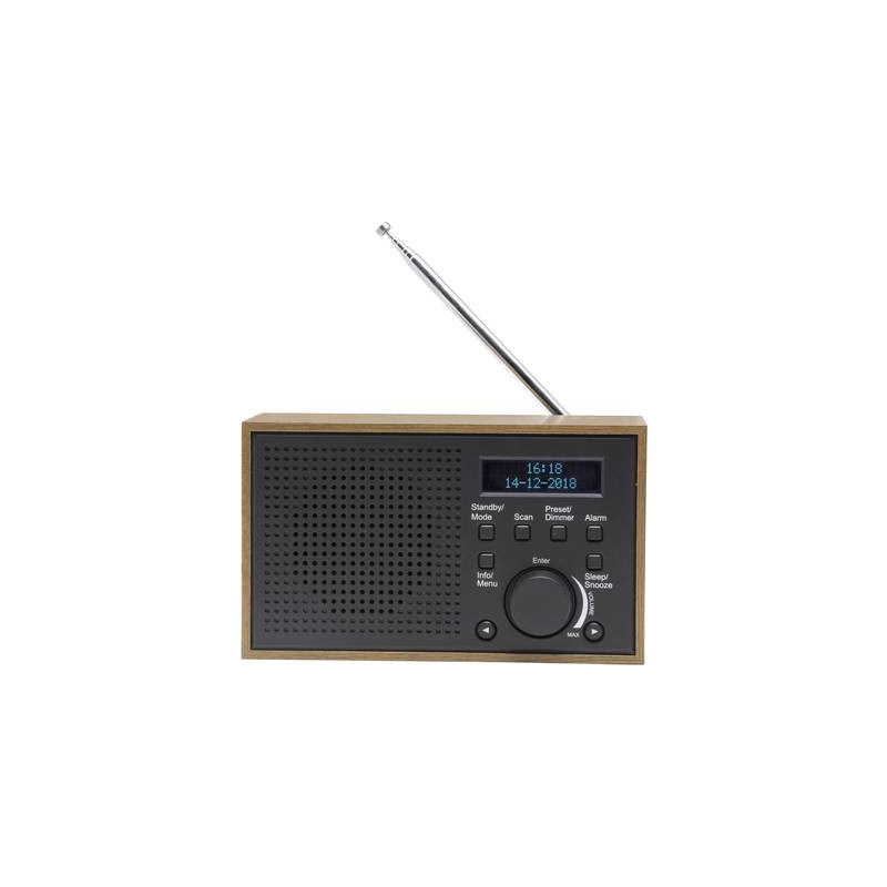 denver dab-46 dab+ radio da tavolo fm grigio [111111000390]