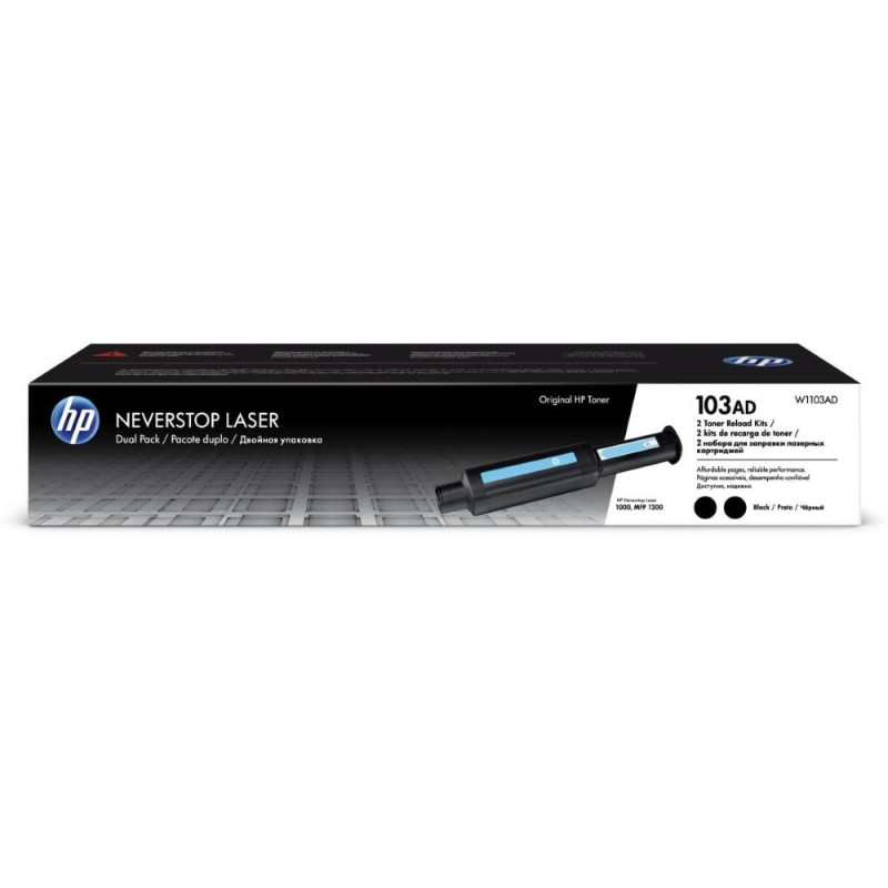 toner hp w1103ad (nero, 2x2500pag.) per hp neverstop laser 1000w,