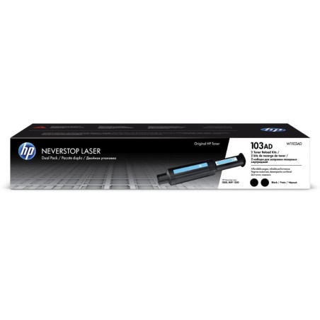toner hp w1103ad (nero, 2x2500pag.) per hp neverstop laser 1000w,