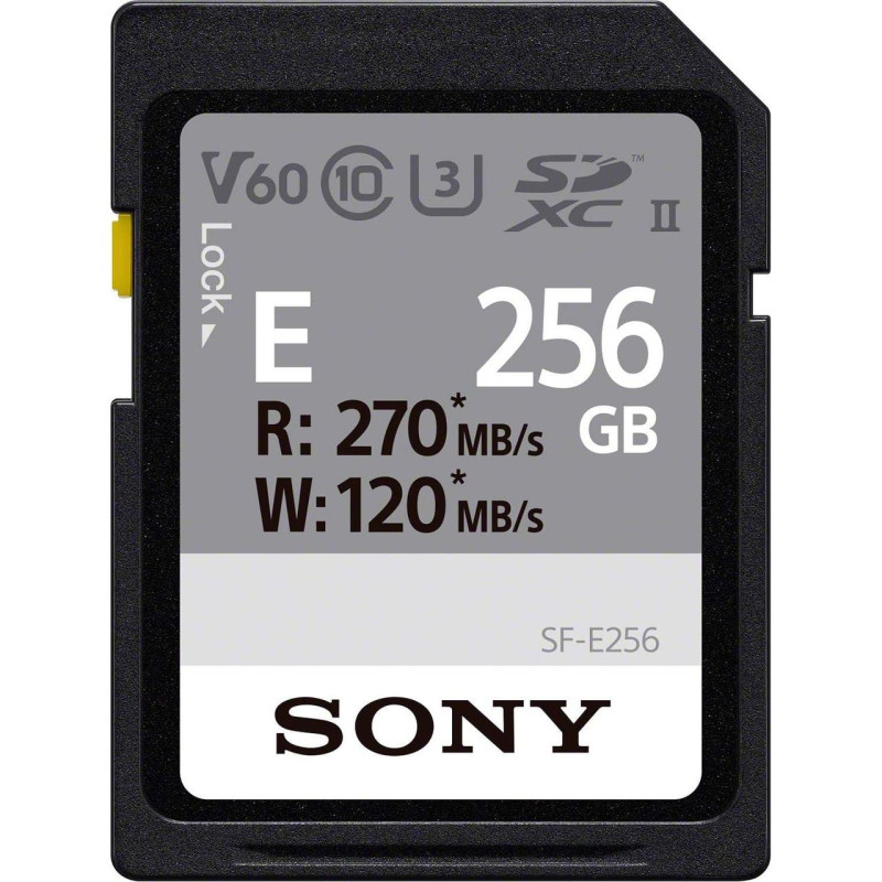 256go scheda sdxc sony e uhs-ii 270 mb/s classe 10 [sfe256]