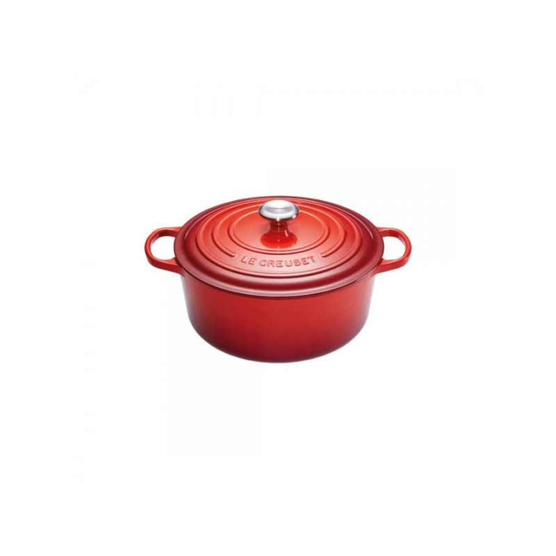 casseruola le creuset signature rotonda 20 cm rosso ciliegia