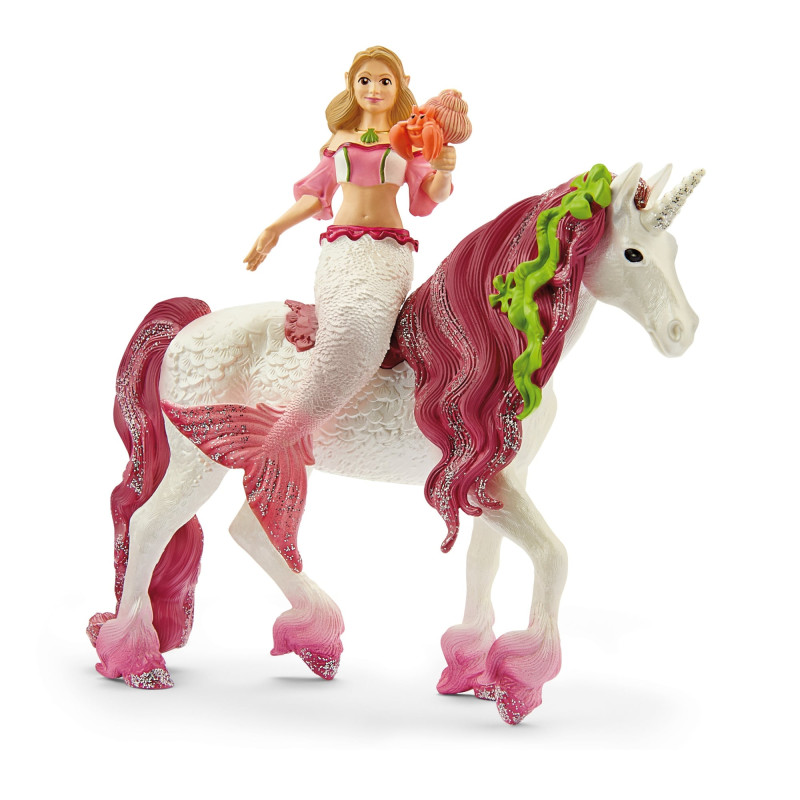 schleich bayala 70593 mermaid feya on underwater unicorn [70593]