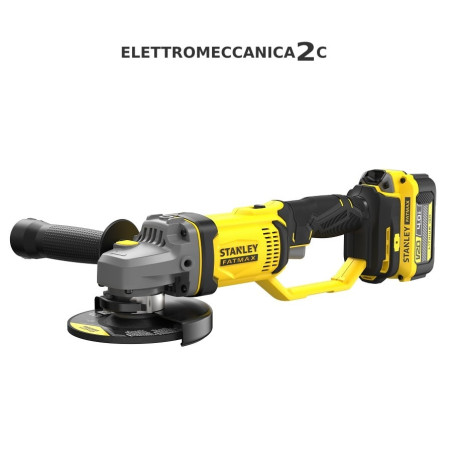 smerigliatrice angolare stanley 18v 125mm con valigetta [sfmcg400m2k-qw]