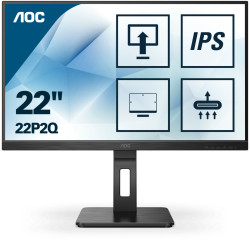 monitor led 21.5" aoc 22p2q full hd 1920x1080p 4ms classe e