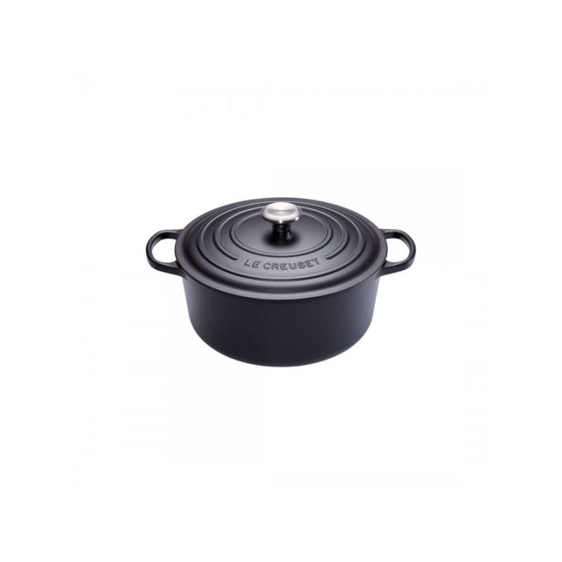 casseruola le creuset signature rotonda 20 cm nero [21177200000430]