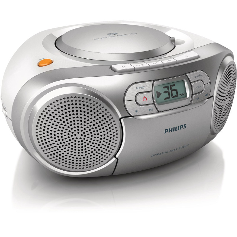 radio cd philips az127/12 argento