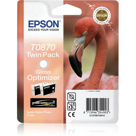 cartuccia epson ultrachrome hi-gloss2, t0870, fenicottero, confezione