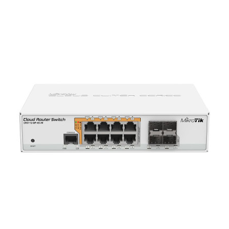 switch mikrotik cloud router crs112-8p-4s-in 8x gigabit