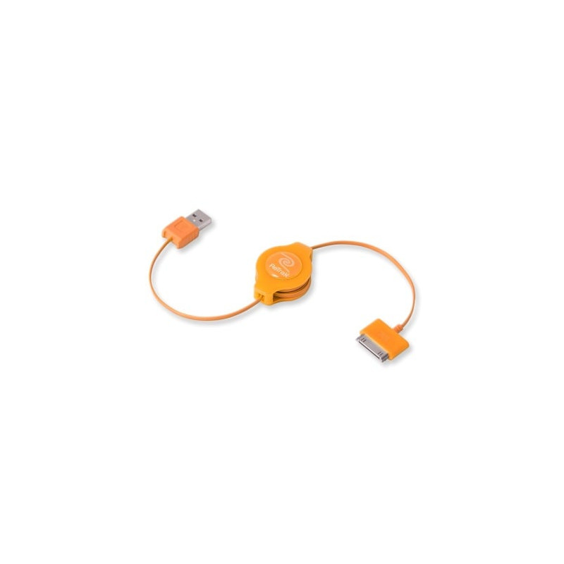 cavo retrak usb 2.0 per ipod e iphone arancione [euipodusbor]
