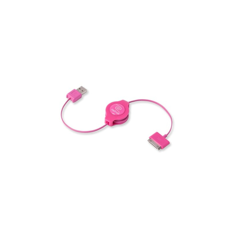cavo retrak usb 2.0 per ipod e iphone rosa [euipodusbpk]