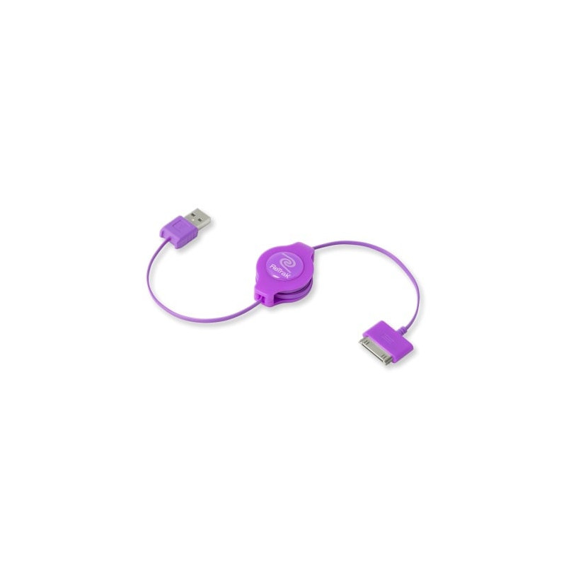 cavo retrak usb 2.0 per ipod e iphone viola [euipodusbrl]