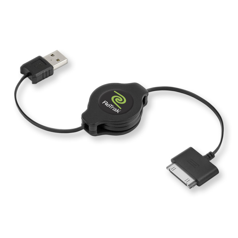 cavo retrak usb 2.0 per ipod e iphone nero [euipodusbb]