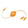 cavo jack retrak splitter arancione [eucablesplor]