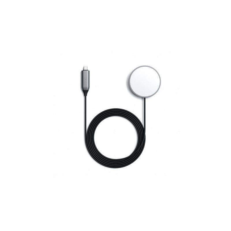 cavo di ricarica satechi magnetico wireless 7.5w per iphone 12 grigio