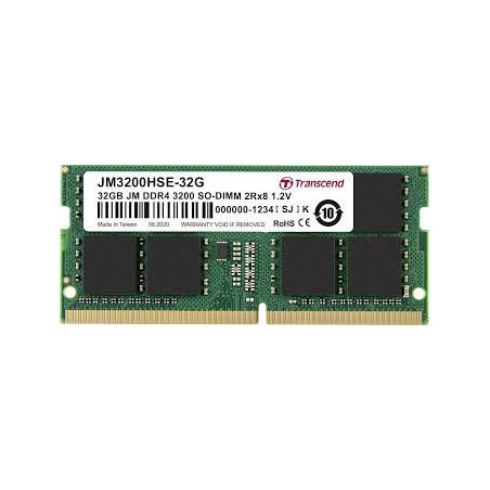 ram so-dimm ddr4 32gb transcend 200mhz 2rx8 2 x8 cl22 1.2v [jm3200hse-32g]
