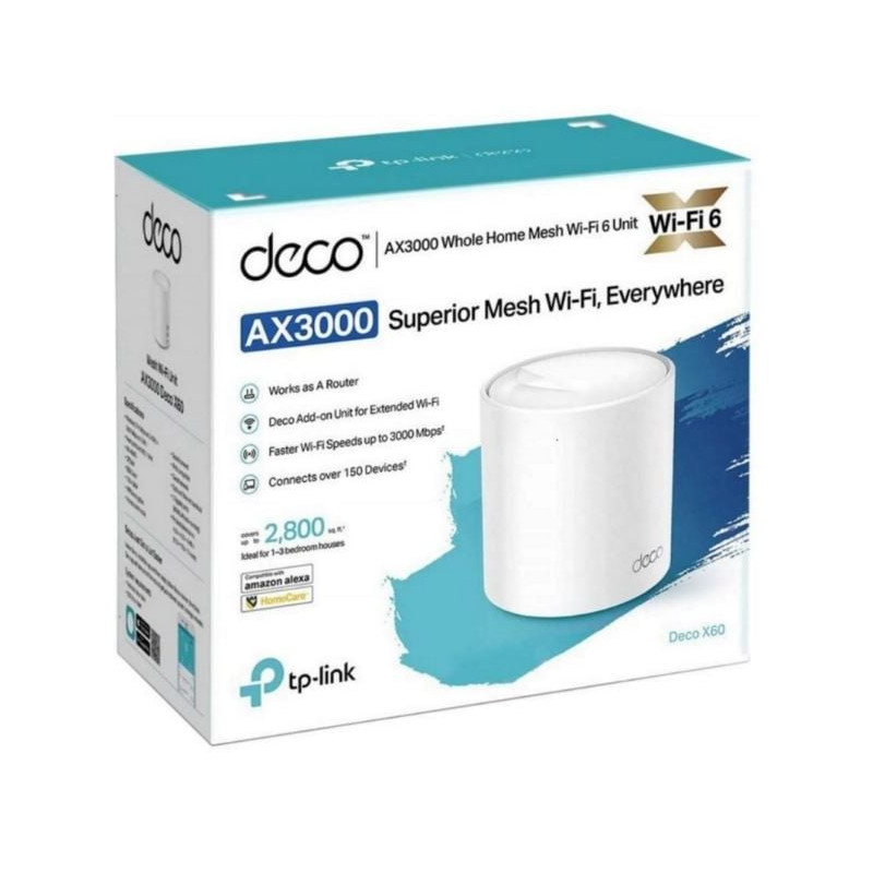 router tp-link ax3000 wifi mesh system deco x60 [deco x60(1-pack)]