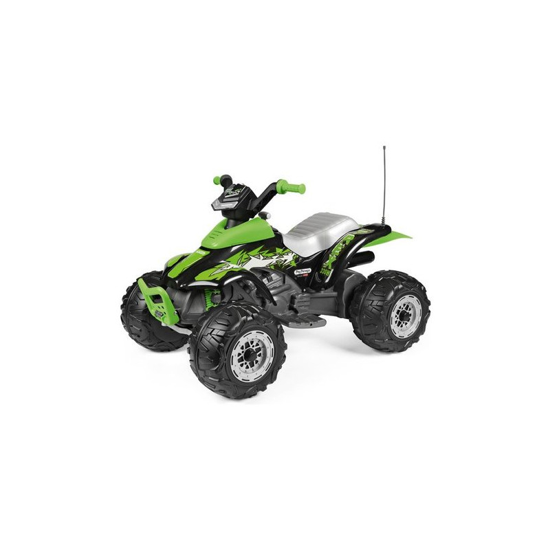 quad elettrico peg perego corral-t rex 12v per bambini verde