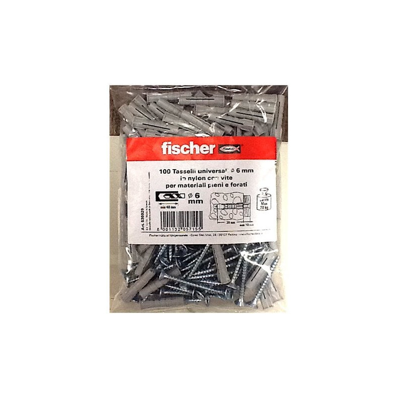 tasselli di fissaggio fischer 100pz