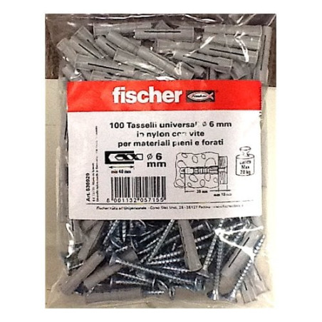 tasselli di fissaggio fischer 100pz