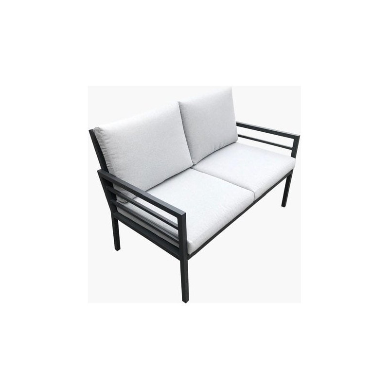 divano amicasa loren 2 posti alluminio grigio