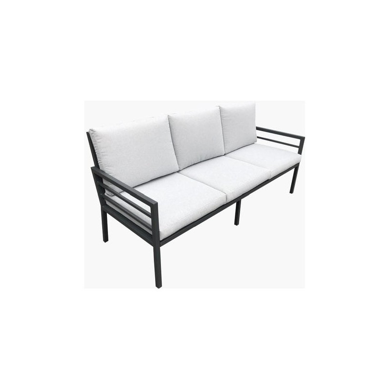 divano amicasa loren esterno 3 posti alluminio grigio scuro