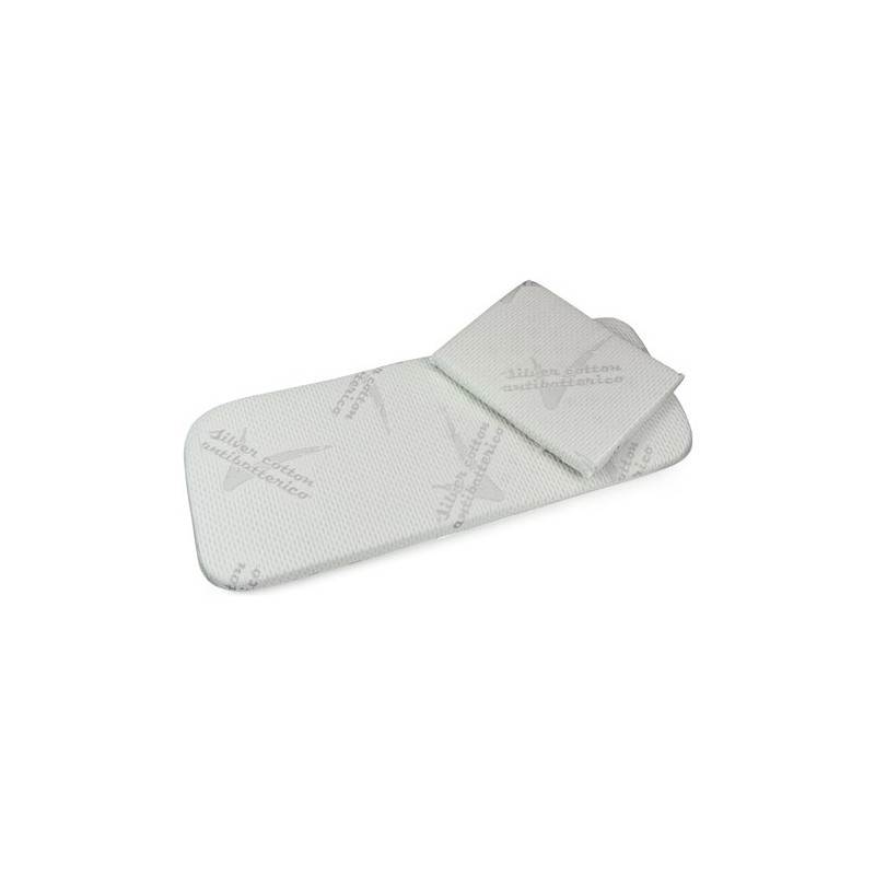 materrassino carrozzina baby idea completo per trio silver anti acaro