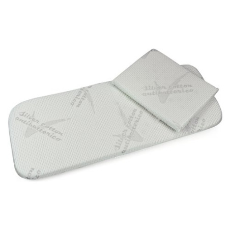 materrassino carrozzina baby idea completo per trio silver anti acaro