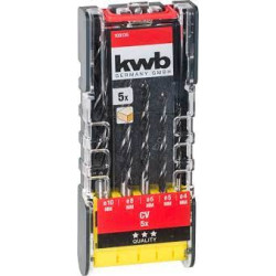 set punte kwb elicoidale per legno 5pz 109135