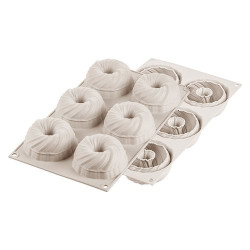 stampo dolci silikomart in silicone intreccio rotondo 6pz 26290130065