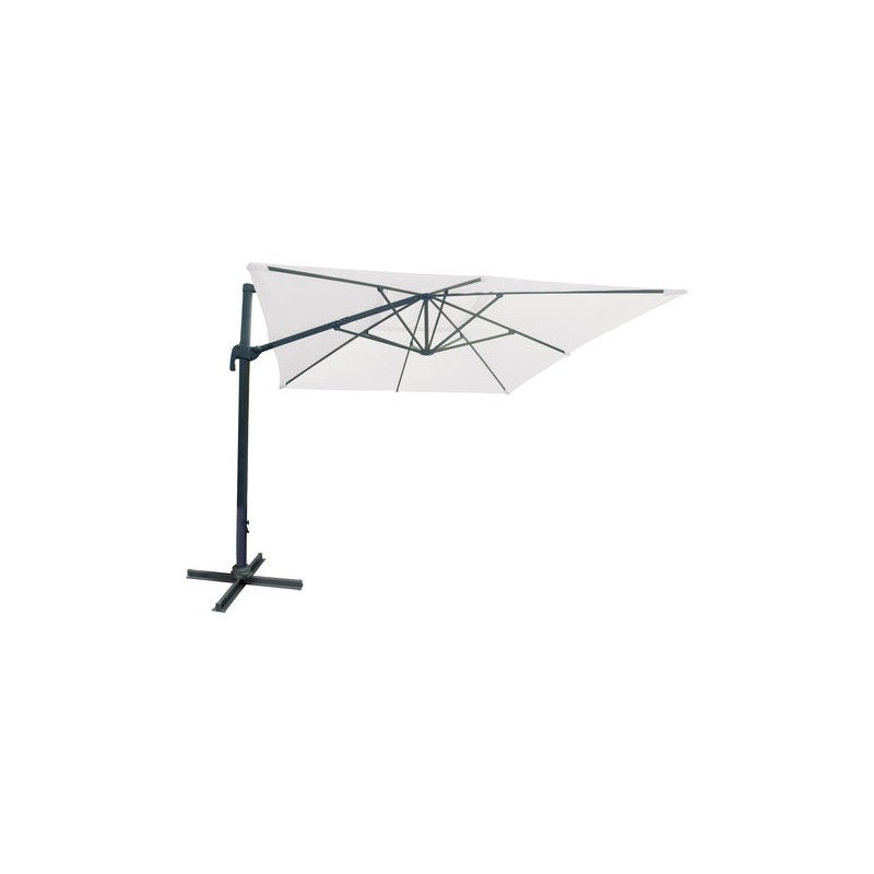 ombrellone da spiaggia amicasa braccio roma 3x3m rotante ecru'