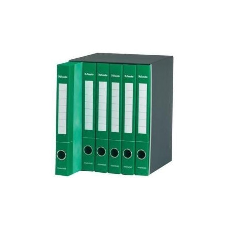 Registratore a leva esselte essential g75 verde dorso 8cm formato