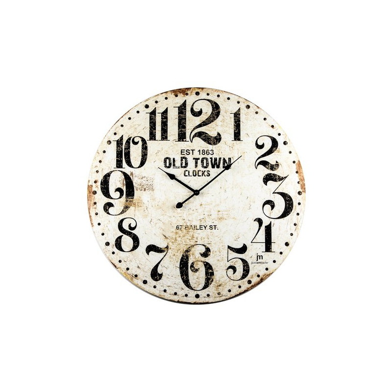 orologio parete lowell d60cm mdf bianco 21486