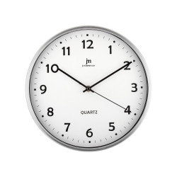 orologio da parete lowell d30cm alluminio satinato con vetro 14968b