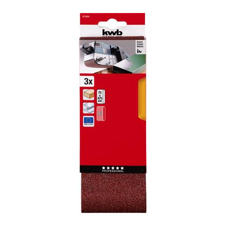 nastro abrasivo kwb 100 x 560mm k100 3 pezzi - 911904