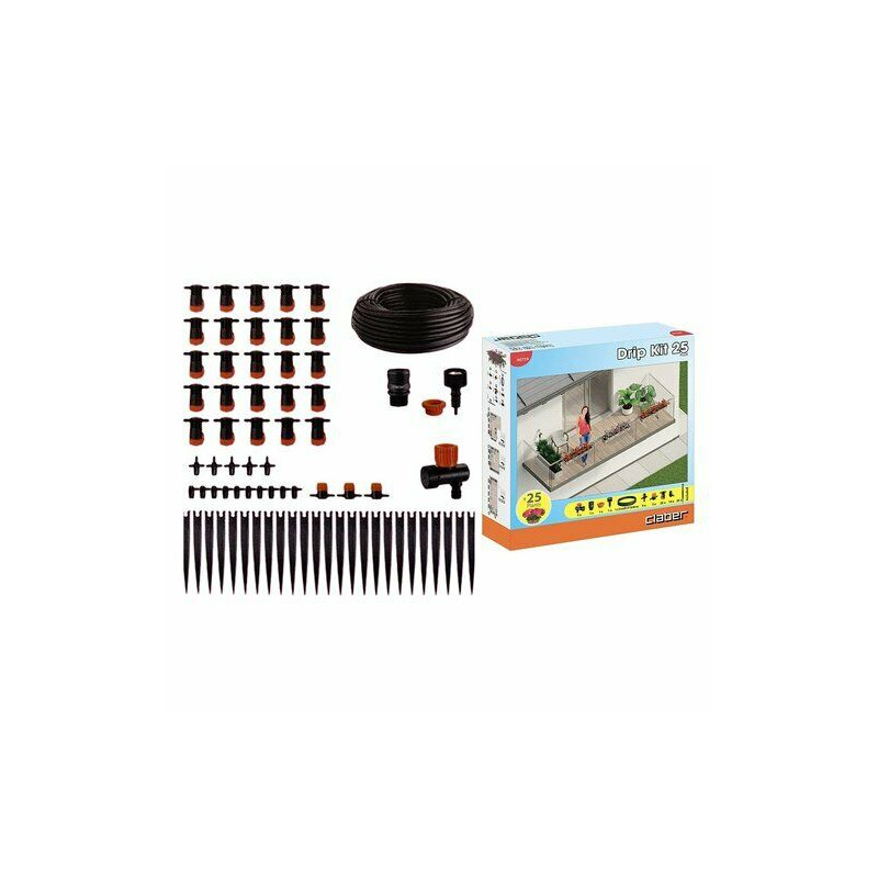 kit irrigazione claber drip a goccia 25m