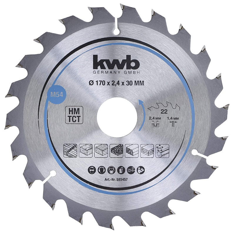 lama circolare 170mm kwb m 54 - 585457