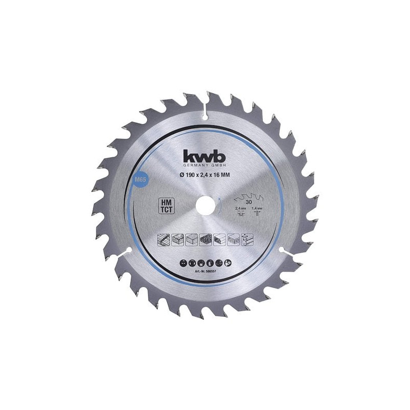 lama circolare 190mm kwb m 65 - 586557