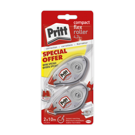 correttore henkel pritt compact flex roller 4.2mm x 10m 2pz bianco