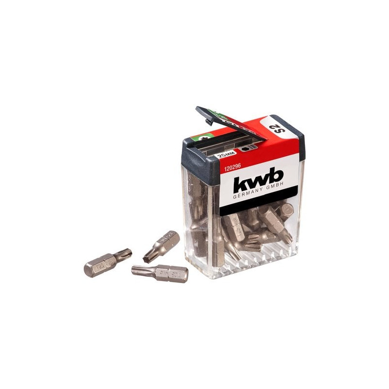 kit inserto kwb per avvitamento1/4'' t25 25 pezzi - 120296