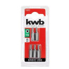kit inserti di avvitamento kwb 25mm t15 5 pezzi - 120215